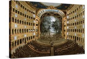 View of the Interior of the Teatro San Carlo, Naples, 19th Century-null-Stretched Canvas