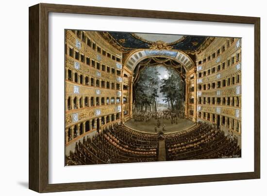 View of the Interior of the Teatro San Carlo, Naples, 19th Century-null-Framed Giclee Print
