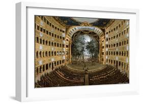 View of the Interior of the Teatro San Carlo, Naples, 19th Century-null-Framed Giclee Print