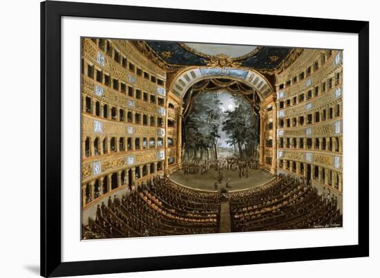 View of the Interior of the Teatro San Carlo, Naples, 19th Century-null-Framed Giclee Print