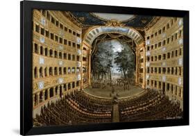 View of the Interior of the Teatro San Carlo, Naples, 19th Century-null-Framed Giclee Print