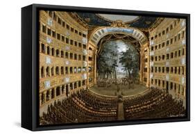 View of the Interior of the Teatro San Carlo, Naples, 19th Century-null-Framed Stretched Canvas