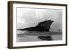 View of the Intrepid Shipwreck - Long Beach, WA-Lantern Press-Framed Art Print