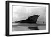 View of the Intrepid Shipwreck - Long Beach, WA-Lantern Press-Framed Art Print
