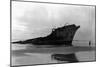View of the Intrepid Shipwreck - Long Beach, WA-Lantern Press-Mounted Art Print