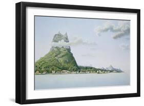 View of the Island of Bora Bora, from Voyage Autour du Monde-Antoine Lejeune And Chazal-Framed Giclee Print