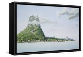 View of the Island of Bora Bora, from Voyage Autour du Monde-Antoine Lejeune And Chazal-Framed Stretched Canvas