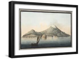 View of the Island of Ischia from the Sea-Pietro Fabris-Framed Premium Giclee Print