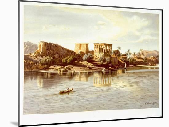 View of the Island Philae, 1874-Carl Friedrich Heinrich Werner-Mounted Giclee Print