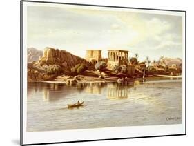 View of the Island Philae, 1874-Carl Friedrich Heinrich Werner-Mounted Giclee Print