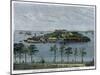 View of the Isle of Serpents, in the Bay of Rio De Janeiro, Brazil, C1880-null-Mounted Giclee Print