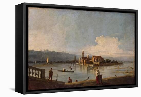 View of the Isles of San Michele, San Cristoforo and Murano, from the Fondamenta Nuove, C.1725-28-Canaletto-Framed Stretched Canvas