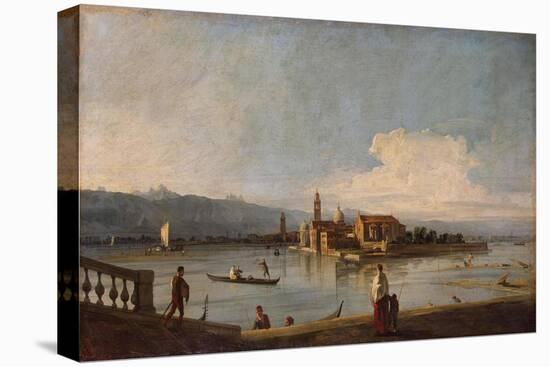 View of the Isles of San Michele, San Cristoforo and Murano, from the Fondamenta Nuove, C.1725-28-Canaletto-Stretched Canvas