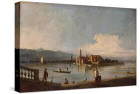 View of the Isles of San Michele, San Cristoforo and Murano, from the Fondamenta Nuove, C.1725-28-Canaletto-Stretched Canvas