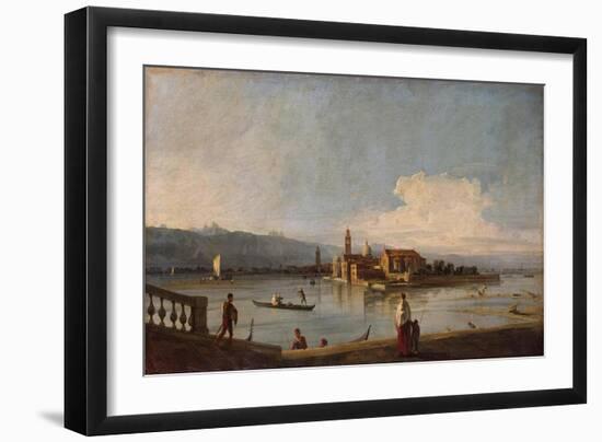 View of the Isles of San Michele, San Cristoforo and Murano, from the Fondamenta Nuove, C.1725-28-Canaletto-Framed Giclee Print