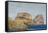 View of the Jagged Cliffs Along the Cumberland Peninsula-Michael Nolan-Framed Stretched Canvas