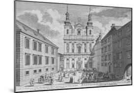 View of the Jesuitenkirche and Dr-Ignaz-Seipal-Platz in Vienna-Salomon Kleiner-Mounted Giclee Print