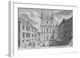 View of the Jesuitenkirche and Dr-Ignaz-Seipal-Platz in Vienna-Salomon Kleiner-Framed Giclee Print