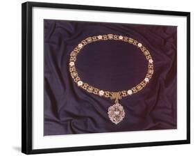 View of the Jewelled Collar Worn by the Lord Mayor of London, C1978-null-Framed Photographic Print