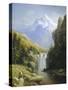 View of the Johannisberg, Austria-Charles Kuwasseg-Stretched Canvas