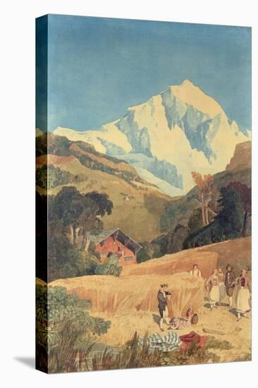 View of the Jungfrau-Horn, 1809-John Sell Cotman-Stretched Canvas
