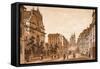 View of the Karmelitská Street Towards the Church of St. Nicholas, Prague-Vincenc Morstadt-Framed Stretched Canvas