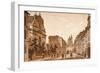 View of the Karmelitská Street Towards the Church of St. Nicholas, Prague-Vincenc Morstadt-Framed Giclee Print