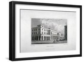 View of the King's Theatre, Haymarket, London, 1837-Charles Heath-Framed Giclee Print