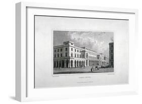 View of the King's Theatre, Haymarket, London, 1837-Charles Heath-Framed Giclee Print