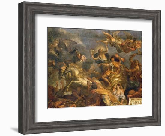 View of the King Taking Maastricht in Thirteen Days in 1673 and the Passage on the Rhine-Charles Le Brun-Framed Giclee Print