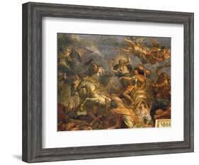 View of the King Taking Maastricht in Thirteen Days in 1673 and the Passage on the Rhine-Charles Le Brun-Framed Giclee Print