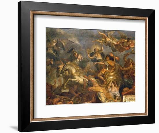 View of the King Taking Maastricht in Thirteen Days in 1673 and the Passage on the Rhine-Charles Le Brun-Framed Giclee Print