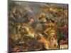 View of the King Taking Maastricht in Thirteen Days in 1673 and the Passage on the Rhine-Charles Le Brun-Mounted Giclee Print