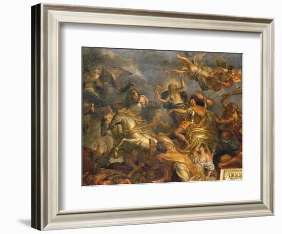 View of the King Taking Maastricht in Thirteen Days in 1673 and the Passage on the Rhine-Charles Le Brun-Framed Giclee Print