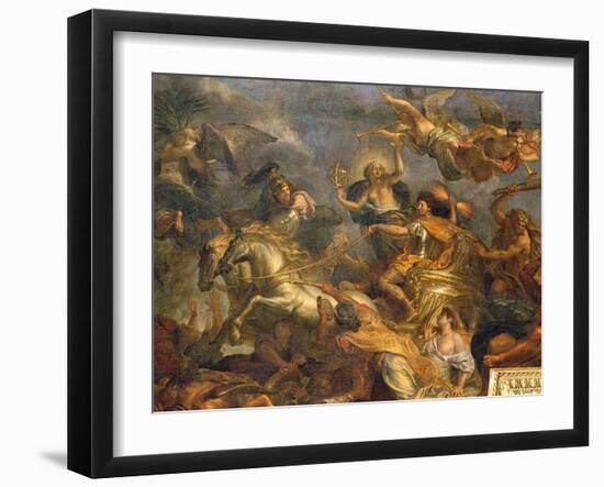 View of the King Taking Maastricht in Thirteen Days in 1673 and the Passage on the Rhine-Charles Le Brun-Framed Giclee Print