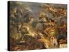 View of the King Taking Maastricht in Thirteen Days in 1673 and the Passage on the Rhine-Charles Le Brun-Stretched Canvas