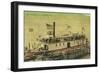View of the Klondike Riverboat - Flathead Lake, MT-Lantern Press-Framed Art Print