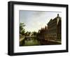 View of the Kloveniersburgwal in Amsterdam, with the Waag-Gerrit Adriaensz Berckheyde-Framed Giclee Print