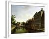 View of the Kloveniersburgwal in Amsterdam, with the Waag-Gerrit Adriaensz Berckheyde-Framed Giclee Print