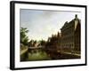 View of the Kloveniersburgwal in Amsterdam, with the Waag-Gerrit Adriaensz Berckheyde-Framed Giclee Print