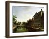 View of the Kloveniersburgwal in Amsterdam, with the Waag-Gerrit Adriaensz Berckheyde-Framed Giclee Print