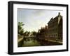 View of the Kloveniersburgwal in Amsterdam, with the Waag-Gerrit Adriaensz Berckheyde-Framed Giclee Print