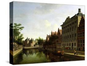 View of the Kloveniersburgwal in Amsterdam, with the Waag-Gerrit Adriaensz Berckheyde-Stretched Canvas