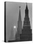 View of the Kremlin and Spassky Tower under Full Moon-Carl Mydans-Stretched Canvas