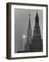 View of the Kremlin and Spassky Tower under Full Moon-Carl Mydans-Framed Photographic Print