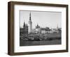 View of the Kremlin and the Moscow River Photograph - Moscow, Russia-Lantern Press-Framed Art Print