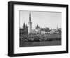 View of the Kremlin and the Moscow River Photograph - Moscow, Russia-Lantern Press-Framed Art Print