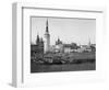 View of the Kremlin and the Moscow River Photograph - Moscow, Russia-Lantern Press-Framed Art Print