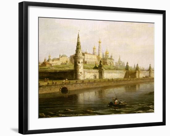 View of the Kremlin in Moscow, Russia, from the Kameny (Stone) Bridge, 1818-Maksim Nikiforovic Vorobev-Framed Giclee Print