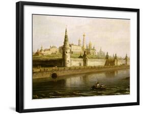 View of the Kremlin in Moscow, Russia, from the Kameny (Stone) Bridge, 1818-Maksim Nikiforovic Vorobev-Framed Giclee Print